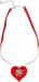 Widmann - Halsketting met rood hart en edelweiss