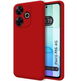 Tumundosmartphone Hoesjes van vloeibare siliconen, zeer zacht voor Xiaomi Poco M6 4G, rood