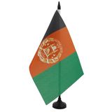 AZ FLAG Tafelvlag Afghanistan 21x14 cm Afghaans Polyester 100D Plastic Voet
