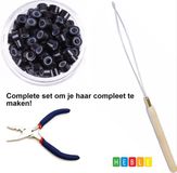 Heble® 100-delige Combo Microring Set - Inclusief Blonde Microring met Silicone, Microring Loop, en Inzettang