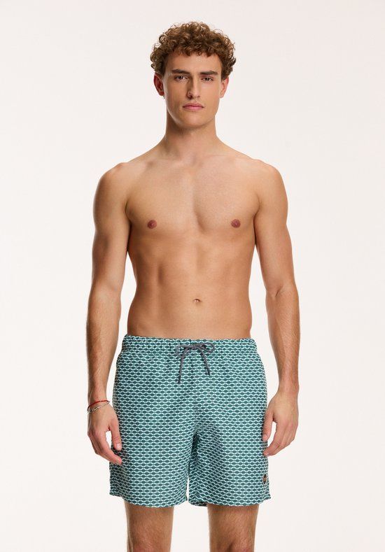 Shiwi Swimshort Hammam Pied-de-poule donkergroen XL