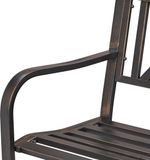 Merkloos Relaxdays Tuinbank, 2-zits, 127 cm breed, staal, zwart/goud