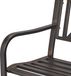 Merkloos Relaxdays Tuinbank, 2-zits, 127 cm breed, staal, zwart/goud