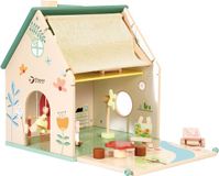 Classic World houten poppenhuisje met tuintje en accessoires