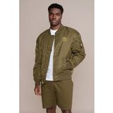 Gold's Gym Bomber Jacket Olive Taille: L