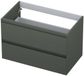 INK - Onderkast 2 Laden Greeploos Gelakt 45gr - 800x450x520 Mm - Mat Beton Groen