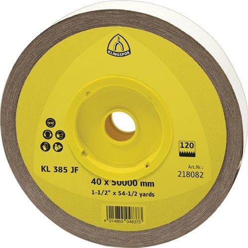 Klingspor Schuurpapierrol | 40 mm korreling 100 | voor metaal | korund | 1 stuk - 218081