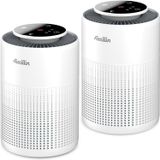 Purificateur d'air - Filtre HEPA - 2 pièces - 50 m² - Blanc