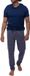 Mey Heren pyjama Tie Minimal donkerblauw