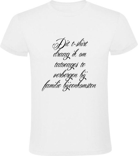 Sol's Heren T-shirt - Tattoo - Tatoeage - Inkt - Grappig - Wit - 4XL