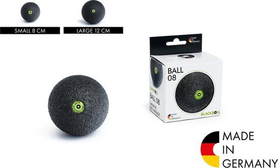 BLACKROLL BALL 8 CM - Zwart | Massagebal voor Nek, Rug, Schouders & Benen