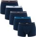 HUGO BOSS Essential trunks (5-pack) - heren boxers kort - donkerblauw met gekleurde tailleband