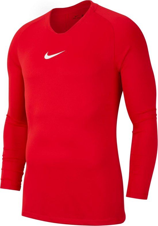 Nike Park First Layer Shirt Lange Mouw - Rood | Maat: XL