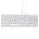 Perixx PERIBOARD-213W - Bedraad USB-schaartoetsenbord - Compact - Wit - Amerikaans Engels