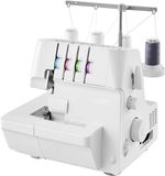 Latios Overlock Naaimachine - Machine à surjeter - Convient pour 2-3-4 fils - 1250 pts/min - Transport différentiel réglable 0,7-2 - Bras libre - Éclairage LED - Pour divers tissus - Blanc