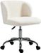 HOMCOM Fauteuil de bureau Polyester 57x58x83cm Blanc