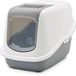 Savic Nestor Cat Litter Box - Grey/White - 56x39x39 cm - Closed