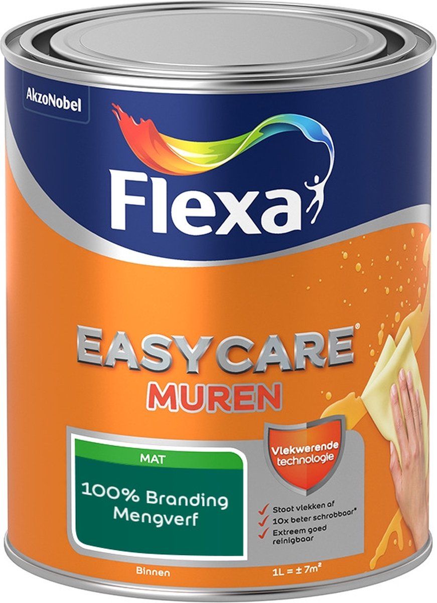 FLEXA Easycare Muurverf - Mat - Mengkleur - 1 liter - 8711113236447