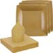 Santex Feest/Verjaardag Servies Set - 10x Gebaksbordjes/25x Servetten - Goud - Karton