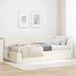 Maison Exclusive - Lit d'angle avec sommier et matelas, 2 pièces, crème, 90 x 190 cm, velours