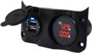 Talamex Wave add-on paneel dubbel USB & Volt/ampere meter