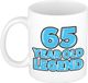 Bellatio Decorations Verjaardag cadeau mok 65 jaar - al zo oud - legende - blauw - 300 ml - keramiek