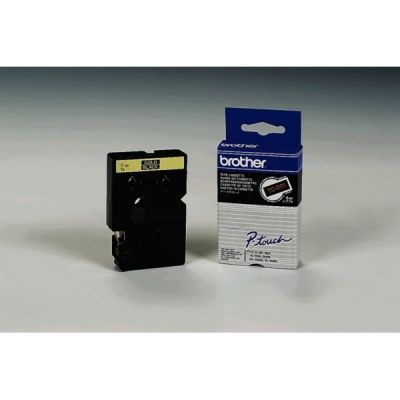 Brother Gloss Laminated Labelling Tape - 9mm, Gold/Black