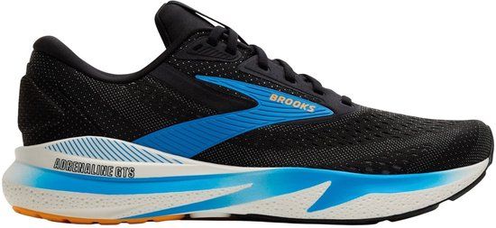 Brooks Adrenaline GTS 24 Heren Hardloopschoenen Zwart/Blauw Maat 42.5