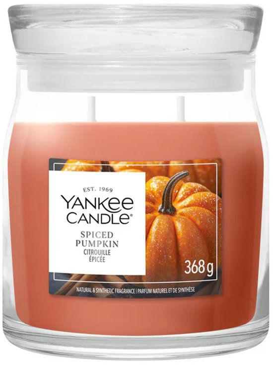 Yankee Candle Spiced Pumpkin Medium Jar Geurkaars