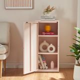 en.casa Metalen kast Burlöv 88x40x35 cm roze