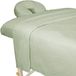 ForPro Premium 3-delige, flanellen massage-lakenset, saliegroen