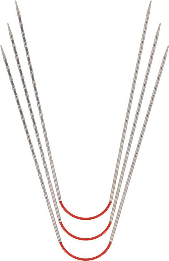Addi CraSyTrio Novel 30cm 2.25mm zilver Metaal Kousenbreinaalden