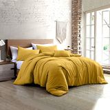Modern Threads Beck Dekbedset, 4-delig, voorgewassen, goud, kingsize