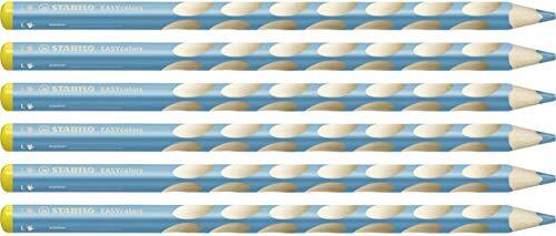 Stabilo Ergonomisch kleurpotlood voor linkshandigen - EASYcolors - 6 stuks - hemelsblauw