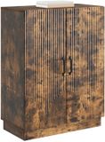 vidaXL Dressoir Gerookt eiken 66 x 34,5 x 87 cm Bewerkt hout