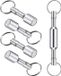 OEM Merkloos Magnetische Sleutelhanger met 6 Afneembare Sleutelringen - Zilver, Metaal