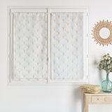 HomeMaison.com 1 paar gordijnen van tamine – bedrukt gordijn – verduisteringsgordijn – beige – gordijn 060 x 120 cm