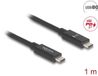 Delock USB 80 Gbps Cable USB Type-C™ male to male PD 3.1 240 W E-Marker coaxial 1 m black