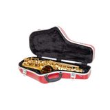 Crossrock Altsaxofoon Case | ABS gegoten hardshell met accessoirevak, veiligheidsslot en afneembare riem-rood (CRA862ASRD)