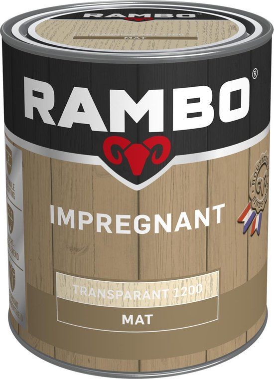 Rambo Impregnant - 0.75L - Transparant - Mat - Waterafstotend - Voor buiten - Hout