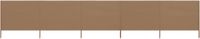 vidaXL Windscherm 5-panelen 600x80 cm stof taupe