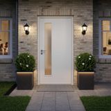 vidaXL Jardinière de jardin avec LED 2 pc Noir 30 x 30 x 30 cm Acier