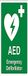 VSafety AED Emergency Defibrillator Sign - 150mm x 200mm - Zelfklevende Vinyl