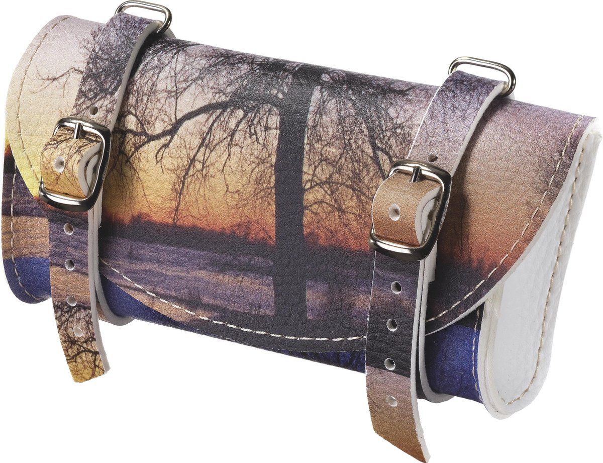 Selle Monte Grappa Zadeltas Sunset - Blauw/Oranje - Kunstleer