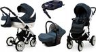 BabyLux® Lilly | Ensemble 4-en-1 | Anthracite | Poussette combinée | Ensemble de poussettes | Isofix-Ba