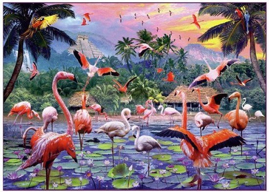 Ravensburger Legpuzzel Roze Flamingo's - 1000 stukjes