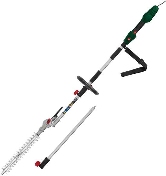 PARKSIDE Elektrische Telescopische Heggenschaar - 710W - 41cm Zaaglengte - 9 Instelbare Snijhoeken - Inclusief Veiligheidsbril