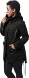 Urban Classics Ladies Sherpa Lined Cotton Parka Winterjas Zwart XS