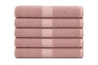 The Linen Room Handdoeken – 50 x 100 cm – Set van 6 – 100% Katoen – 650 GSM Dubbelgetwijnd 20/2 Garen – OEKO-TEX® – Extra Zacht & Hoog Absorberend – Oudroze