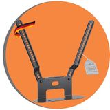 PureMounts PM-SOM-080 Beugel voor directe montage op TV, compatibel met Sonos Beam Soundbar, draagvermogen: 5 kg, zwart